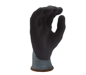 18G Blue Turnbull Shell(ANSI CUT A2), Black Micro-Foam Nitrile 3/4 Coated Gloves