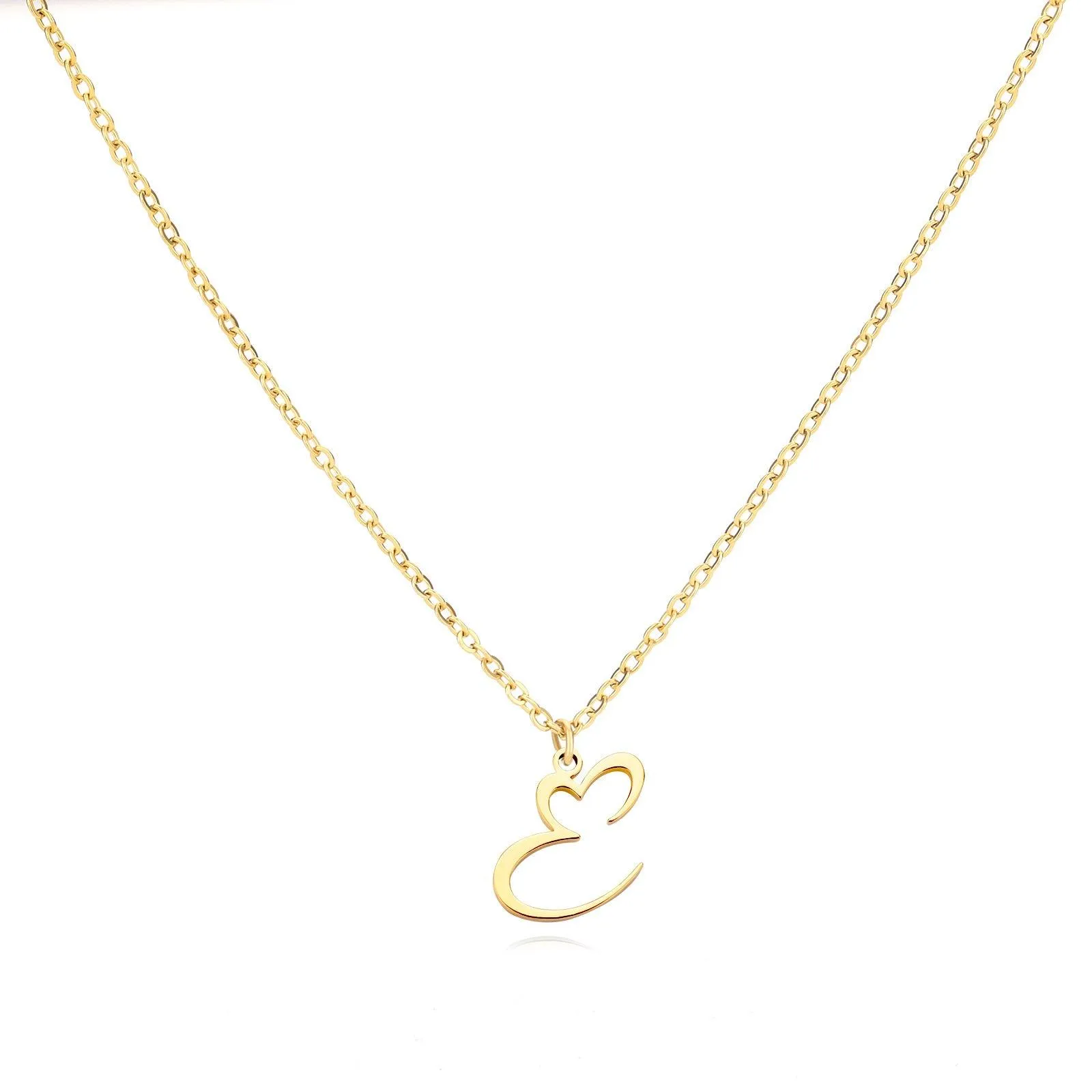 26 Letters Stainless Steel Necklace Female Creative Simple Love Letter Pendant Clavicle Chain