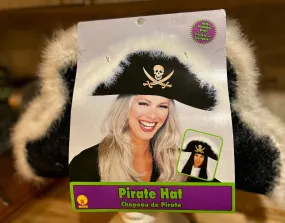 Adult Velour Pirate Hat with Marabou 49316