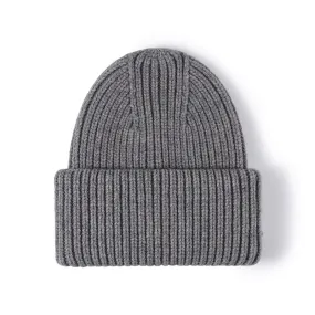 Arya Unisex Wool Beanie Hat (Premium Quality) - Grey