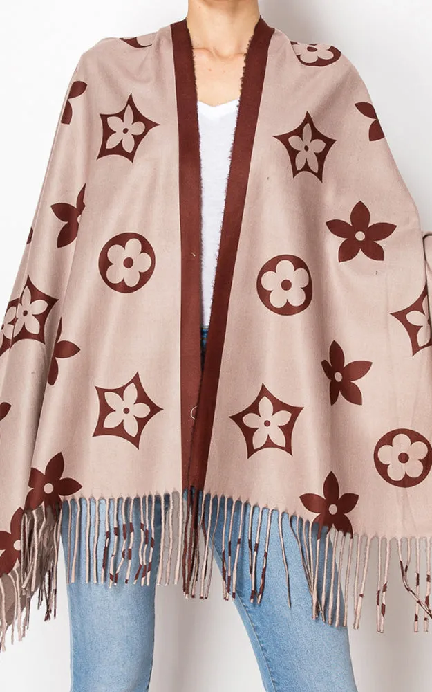 AS525 WOVEN MULTI FLOWER PATTERN SCARF