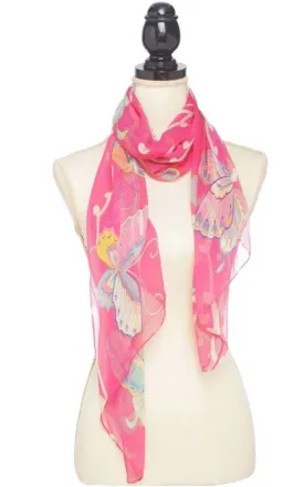 BASC4905 Silky Butterfly Oblong Scarf