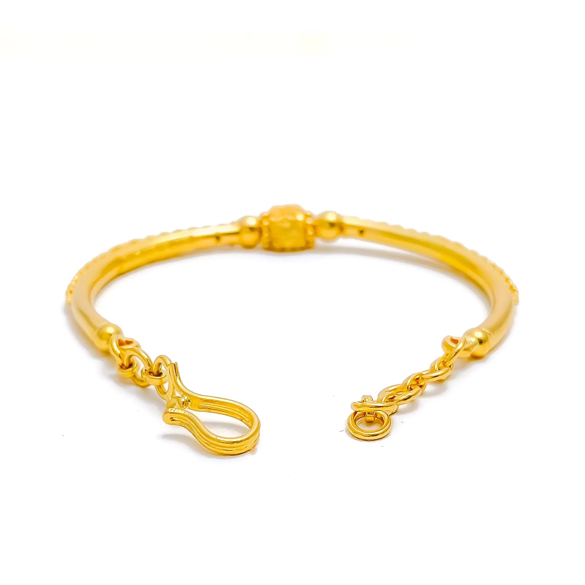 Beautiful Beaded 22k Gold Flexi Bangle Bracelet