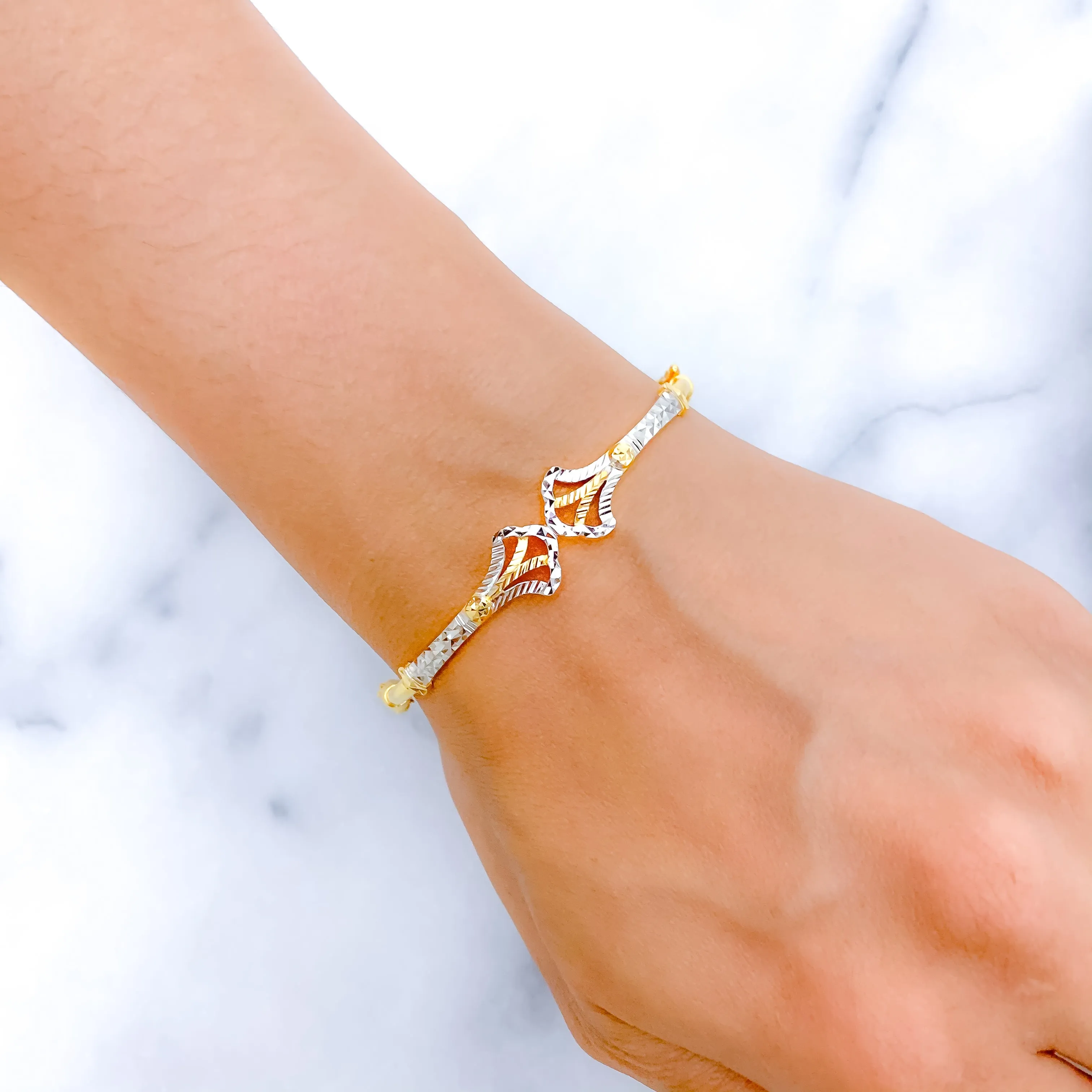 Beautiful Symmetrical Bangle Bracelet