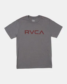 Big RVCA Short Sleeve T-Shirt - Grey/Red