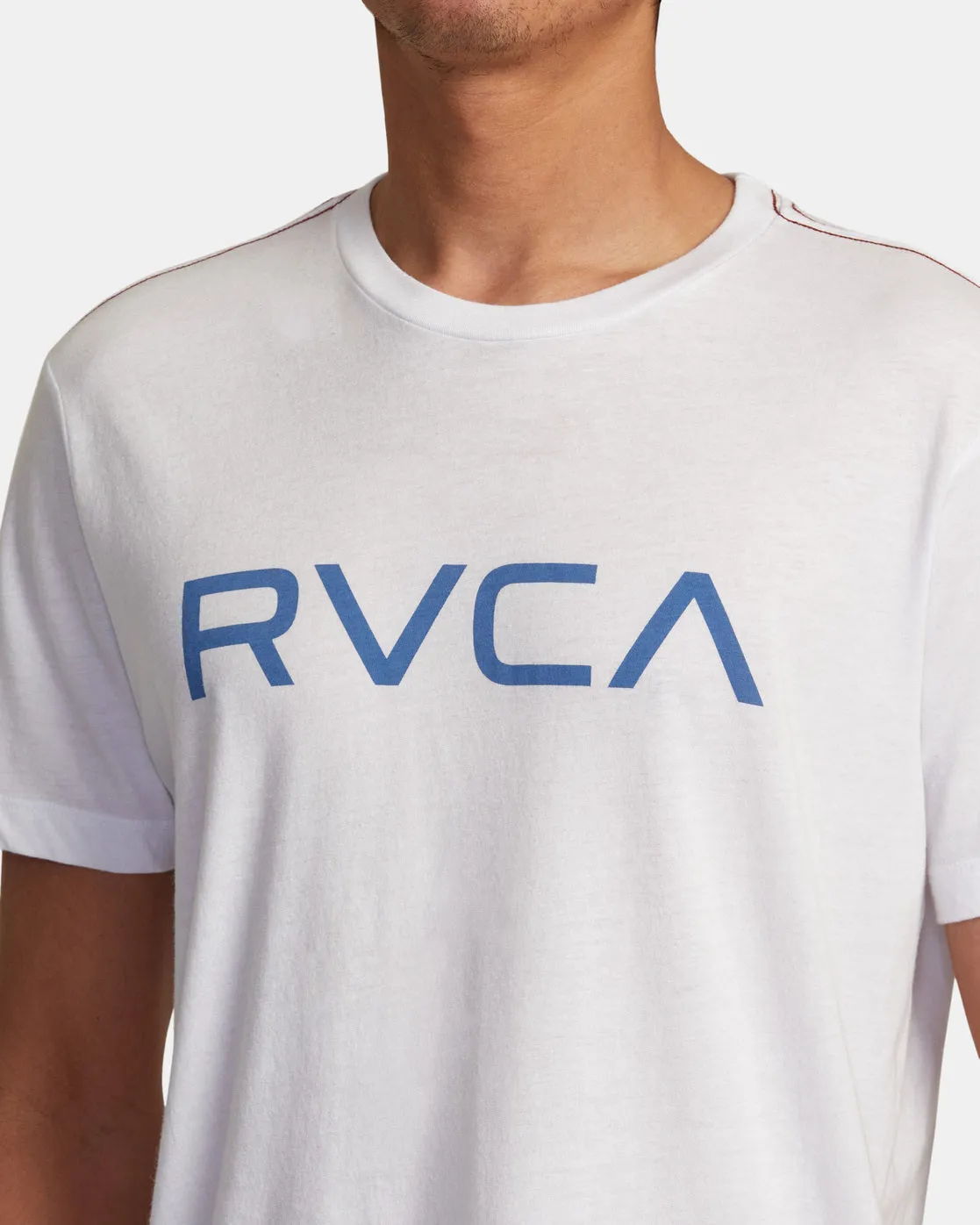 Big RVCA Short Sleeve T-Shirt - White/Blue