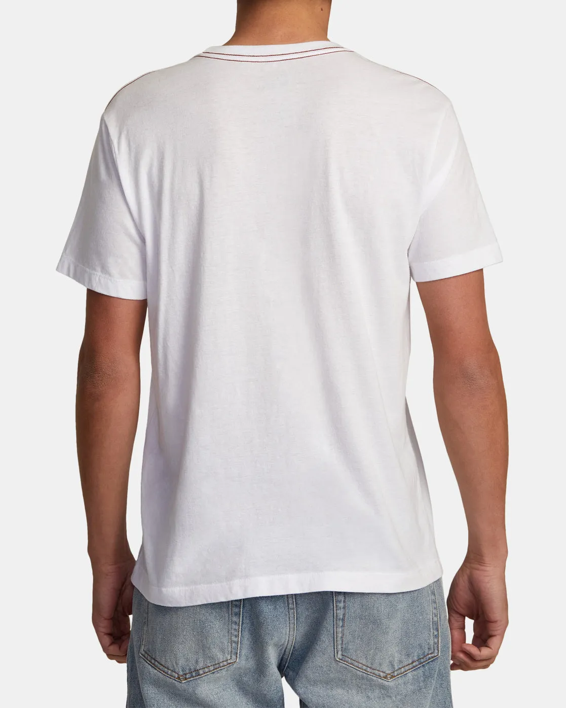 Big RVCA Short Sleeve T-Shirt - White/Blue