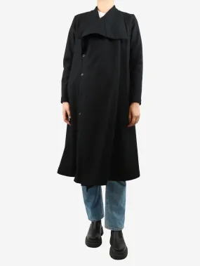 Black wool coat - size UK 10