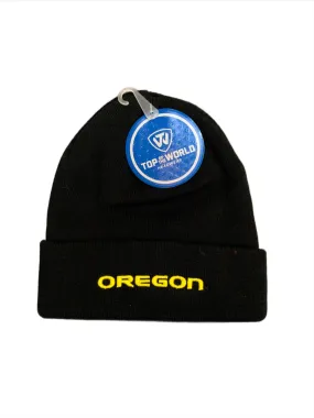 Black Youth Oregon Ducks Fold Over Beanie