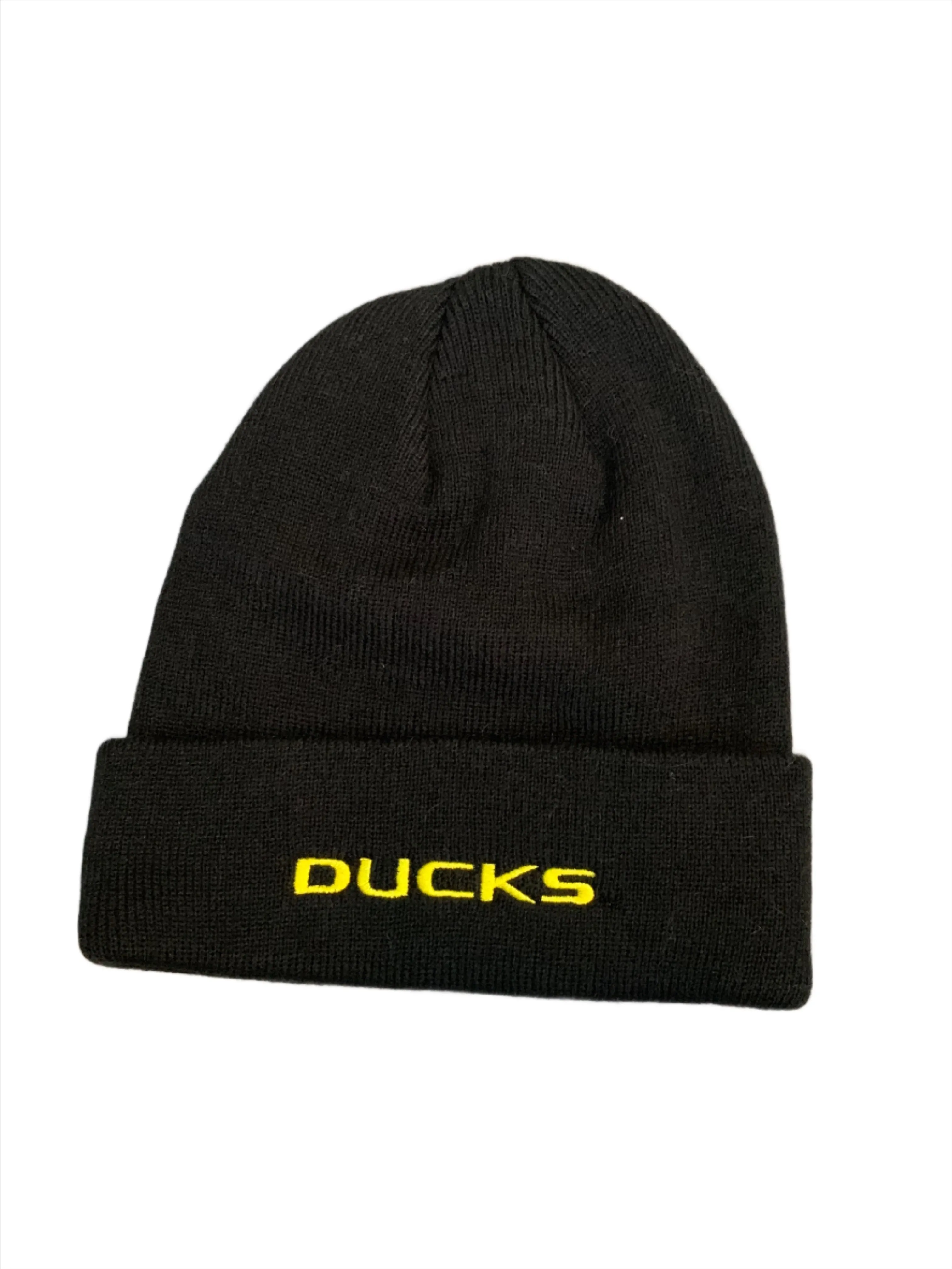 Black Youth Oregon Ducks Fold Over Beanie