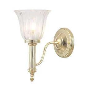 Carroll Cloche Shade Polished Brass Bathroom Wall Light