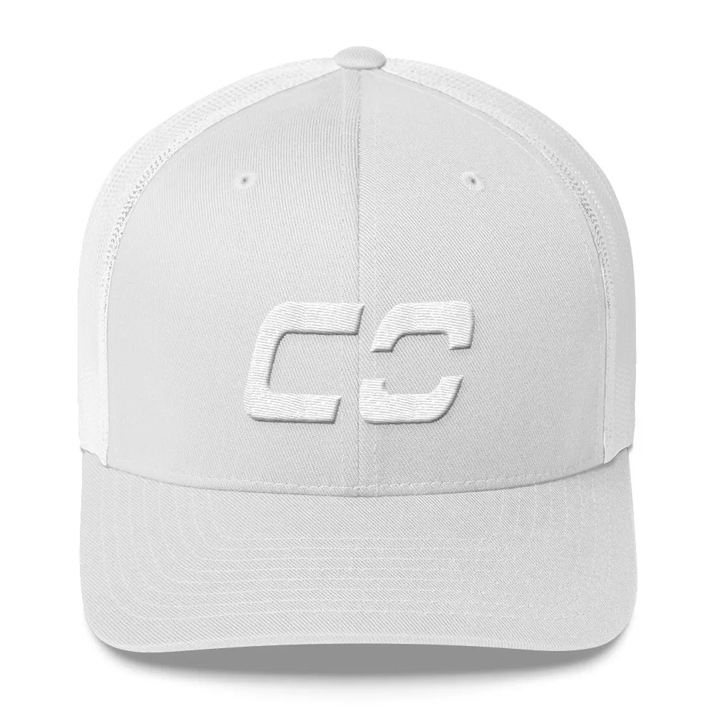 Colorado - Mesh Back Trucker Cap - White Embroidery - CO - Many Hat Color Options Available