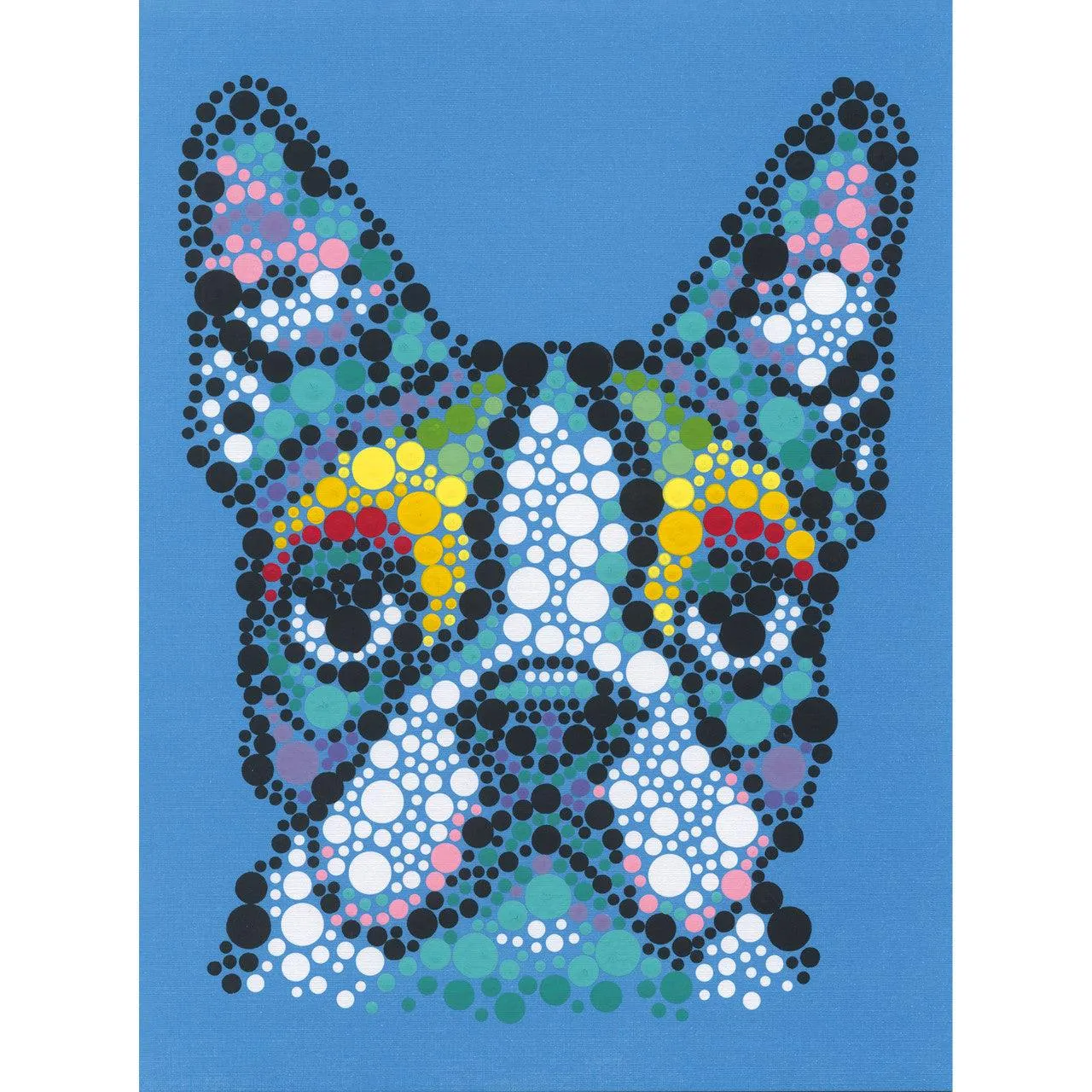 COLORFUL DOG DOTS 9x12, Paint by Number Kit, DIMENSIONS PAINTWORKS (73-91782)