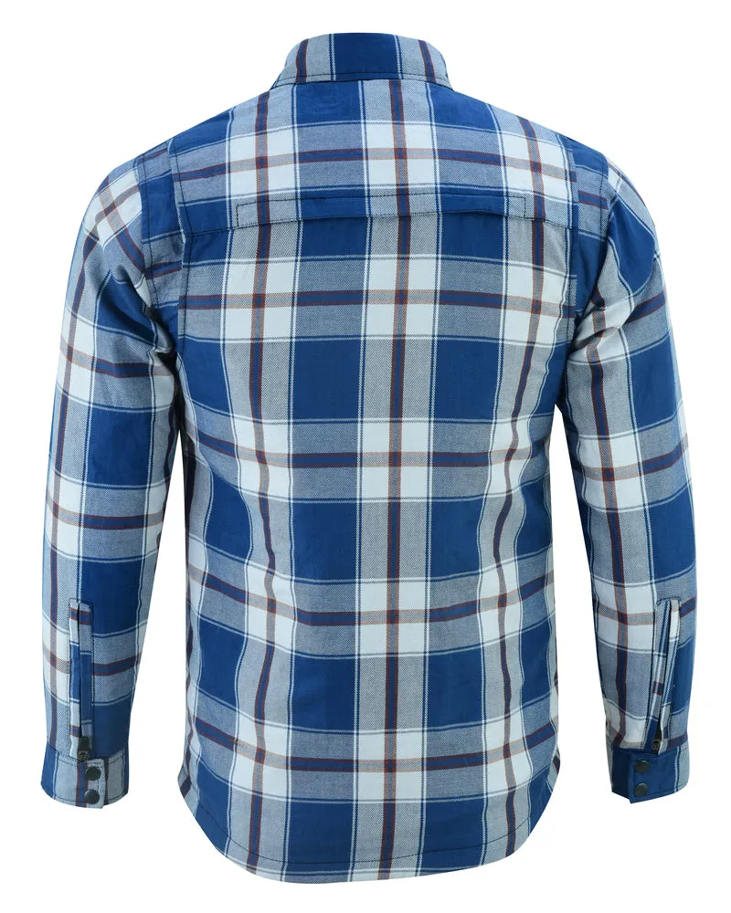 Daniel Smart Armored Flannel Shirt - Blue, White & Maroon