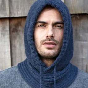 Denim Blue Knitted Hood