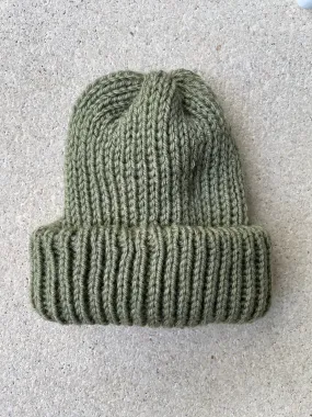 EARLYMADE Hand-knitted Fisherman Beanie Hat — AVOCADO — LAST PIECE