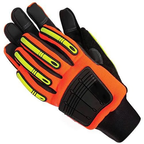 High Vis Impact Protection Mechanics Gloves