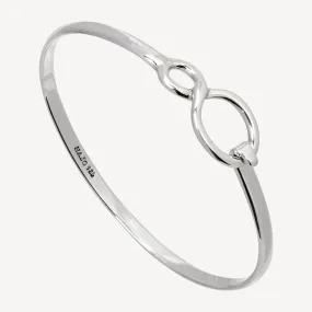 Infinity Silver Tension Bangle (60mm)