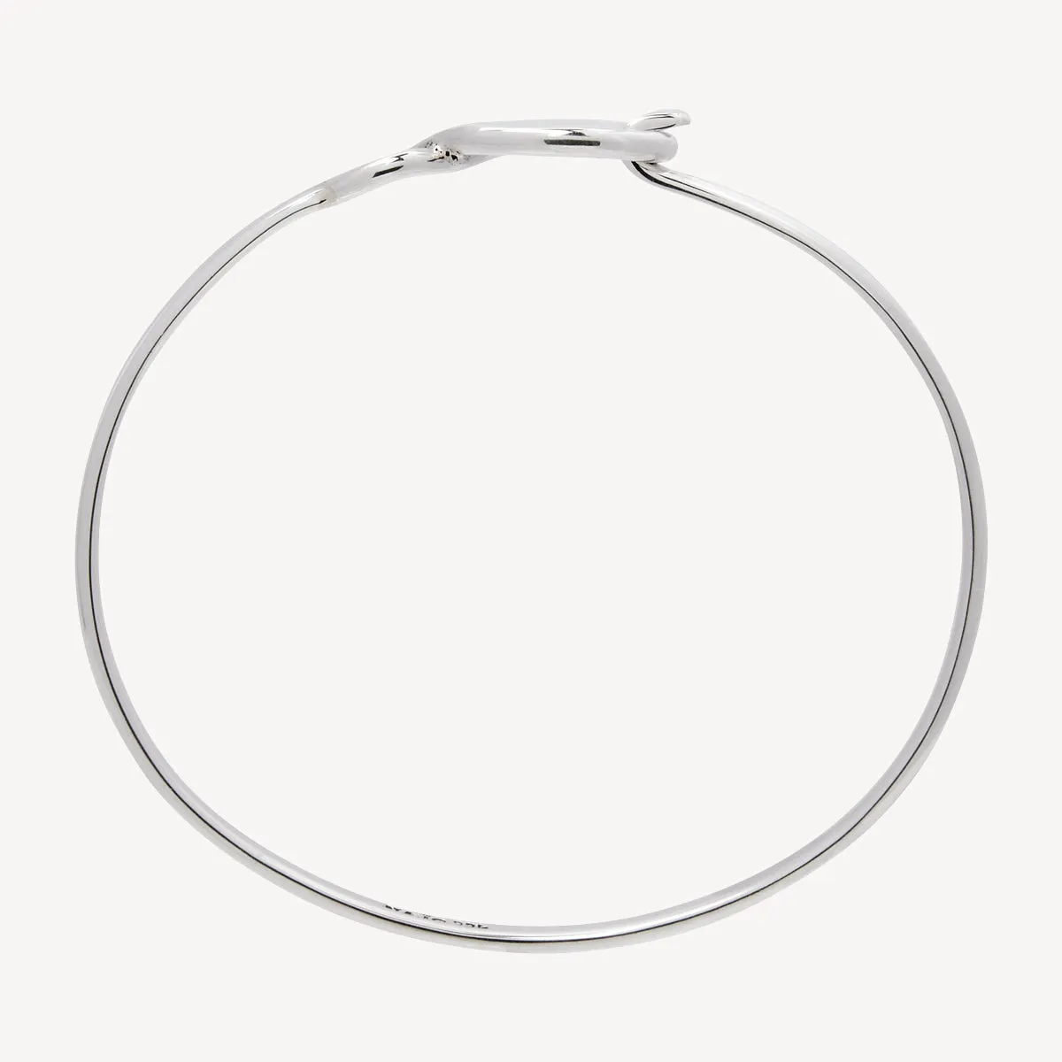 Infinity Silver Tension Bangle (60mm)