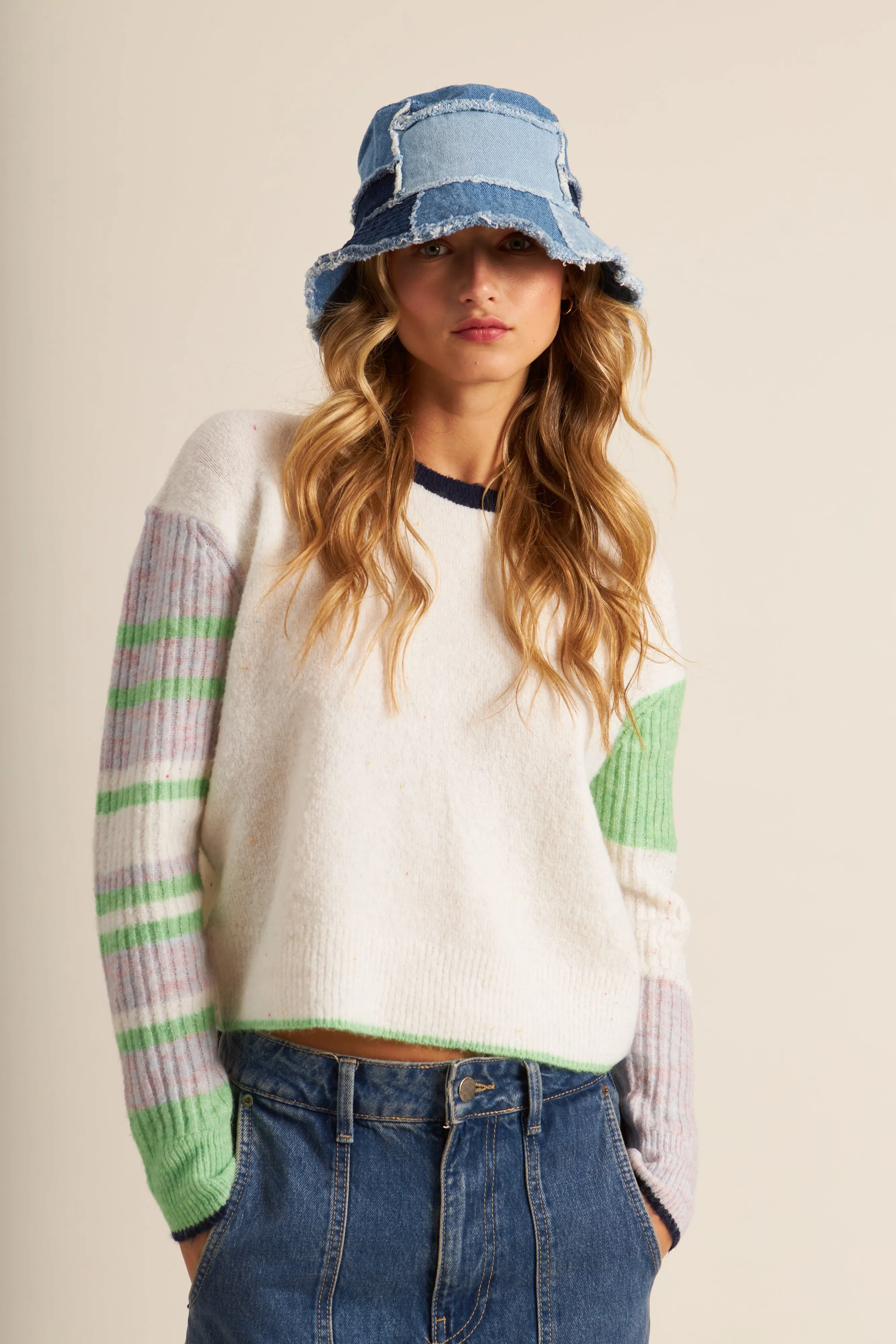 John & Jenn Patrice Sweater | Ivory Meadow