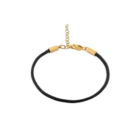 Gold Leather Menē Bracelet