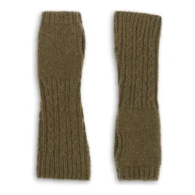 Olive Knitted Handwarmers