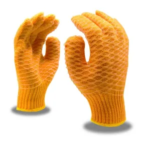 Orange Knit Double-Sided HoneyComb Grip Gloves