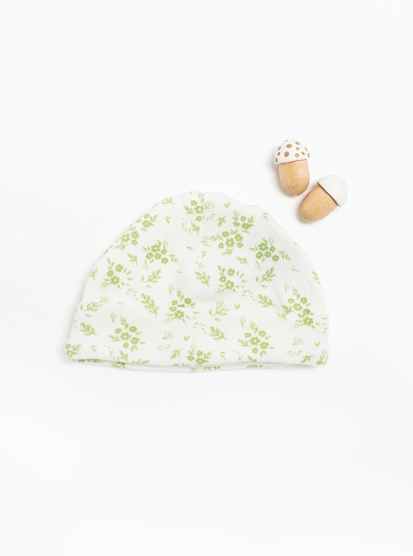 Preemie Hat, Apple Floral, Premium 100% Organic Cotton