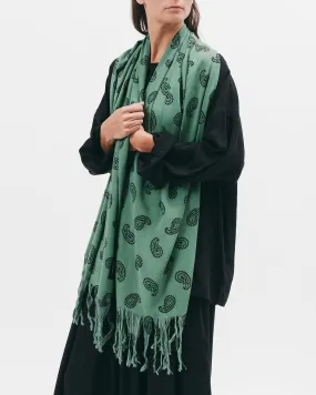 Rayon Oversized Scarf - Jade Paisley