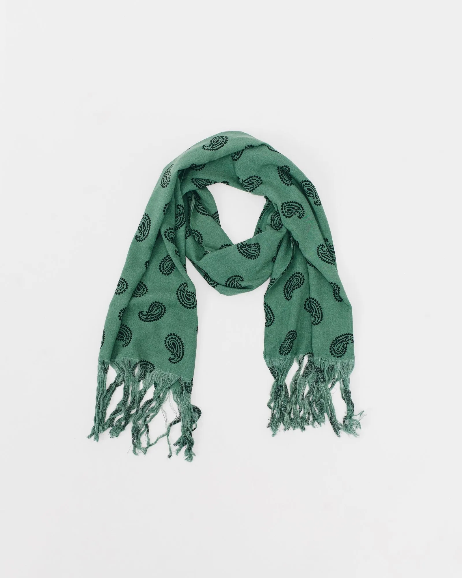 Rayon Oversized Scarf - Jade Paisley