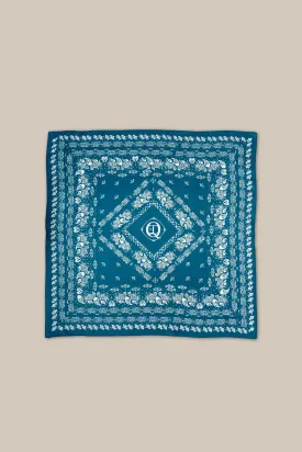 Silk Scarf / Bandana Moroccan Blue