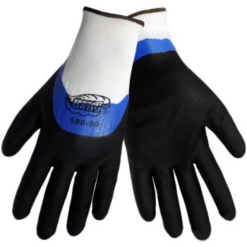 Tsunami Grip® 590 3/4 Dipped Black Nitrile Over Fully Dipped Blue Nitrile