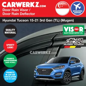 VISOR PRO Hyundai Tucson 2015-2021 3rd Generation (TL) Door Window Visors (Mugen Style)