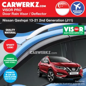 VISOR PRO Nissan Qashqai Rouge Sport 2013-2021 2nd Generation (J11) Door Rain Visors