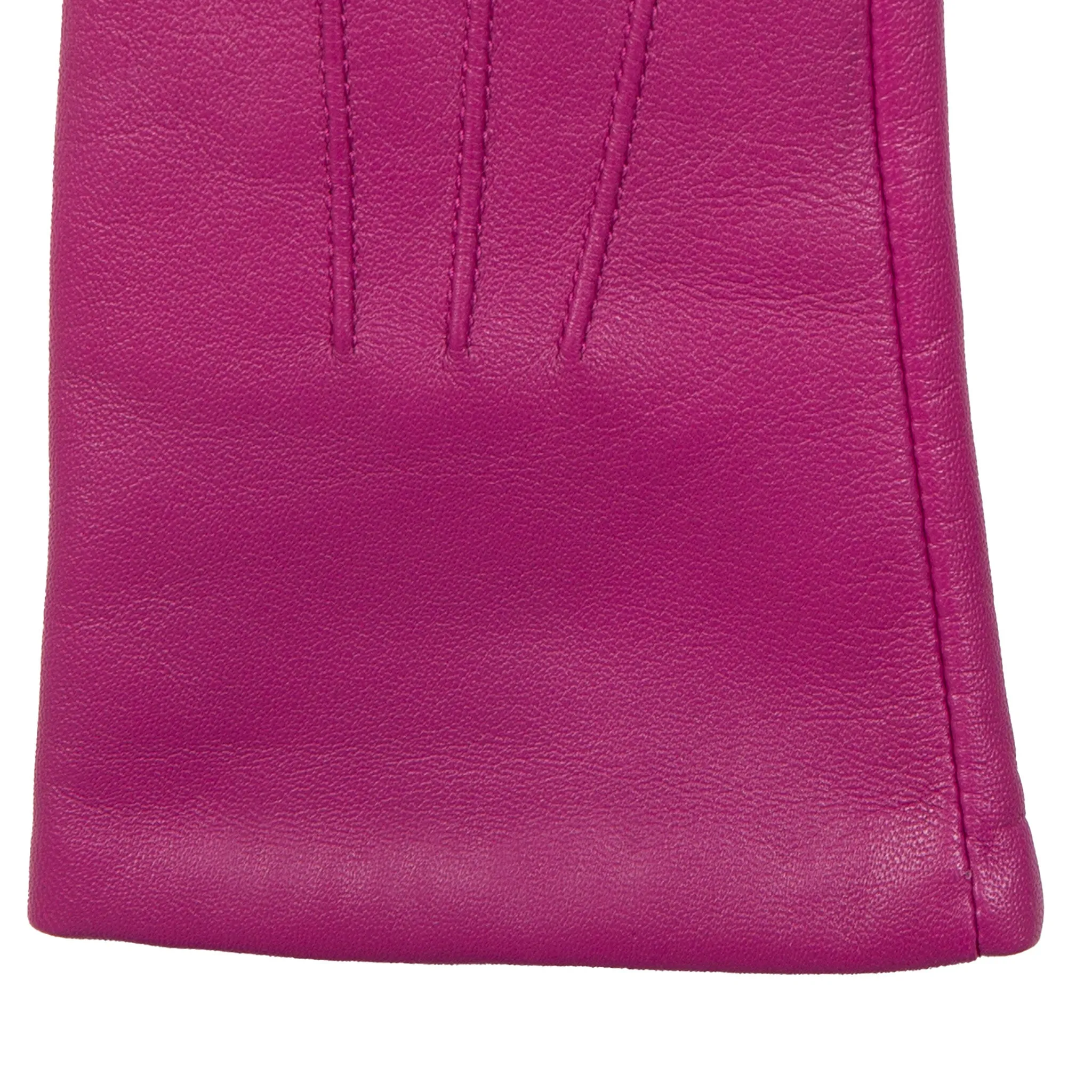 Women's Three-Point Lined Leather Gloves