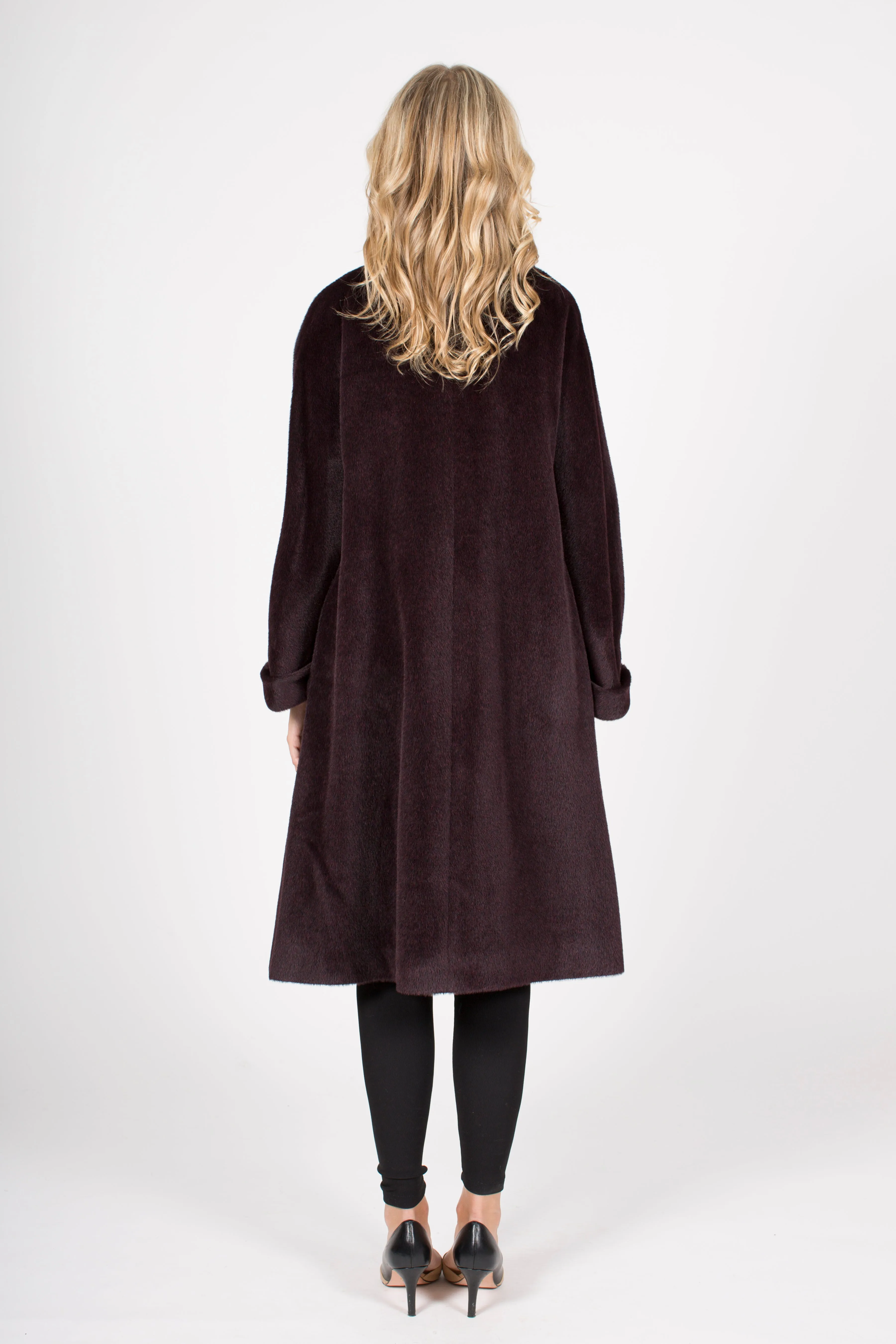 Wool and Alpaca Blend Coat with Button Closure